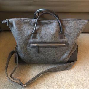 DSW Grey Felt Weekender Bag